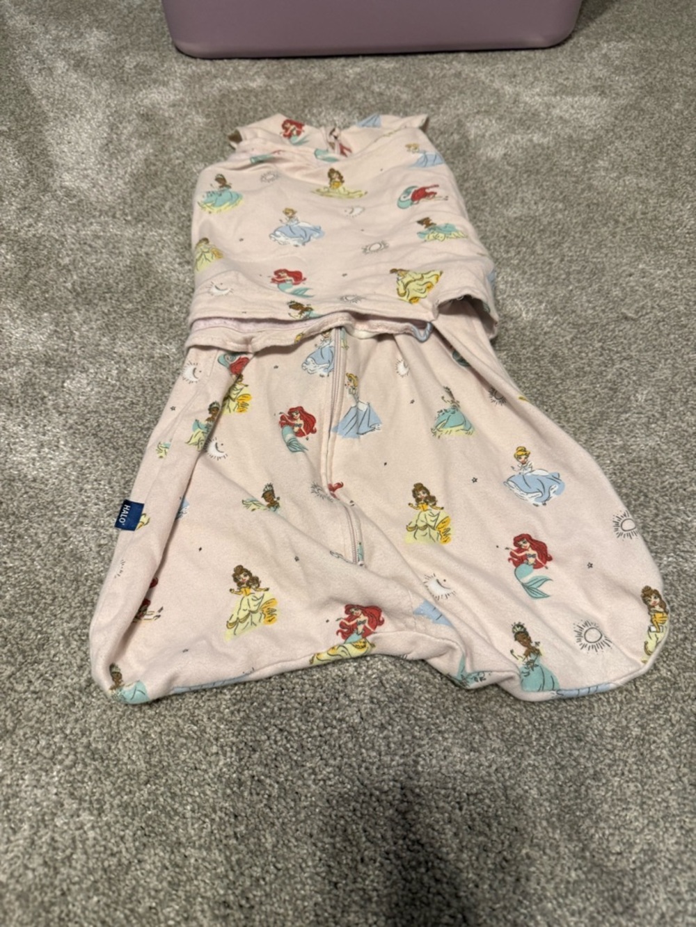 Halo Pink Princess Print Pajama Swaddle
